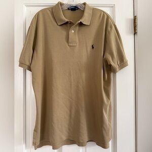 Polo by Ralph Lauren Men's Tan Polo Shirt, size M